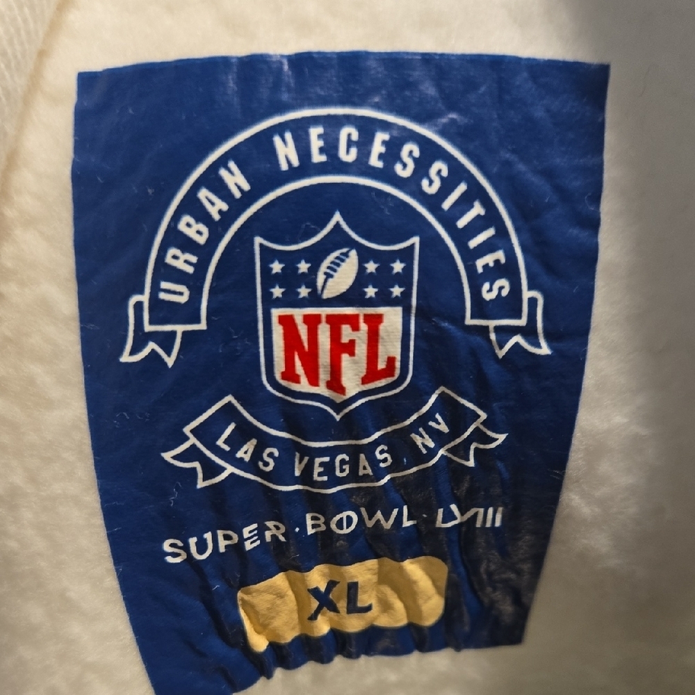 White Athletic Sweatshirt with Varsity Font‎ - Picture 2 of 6